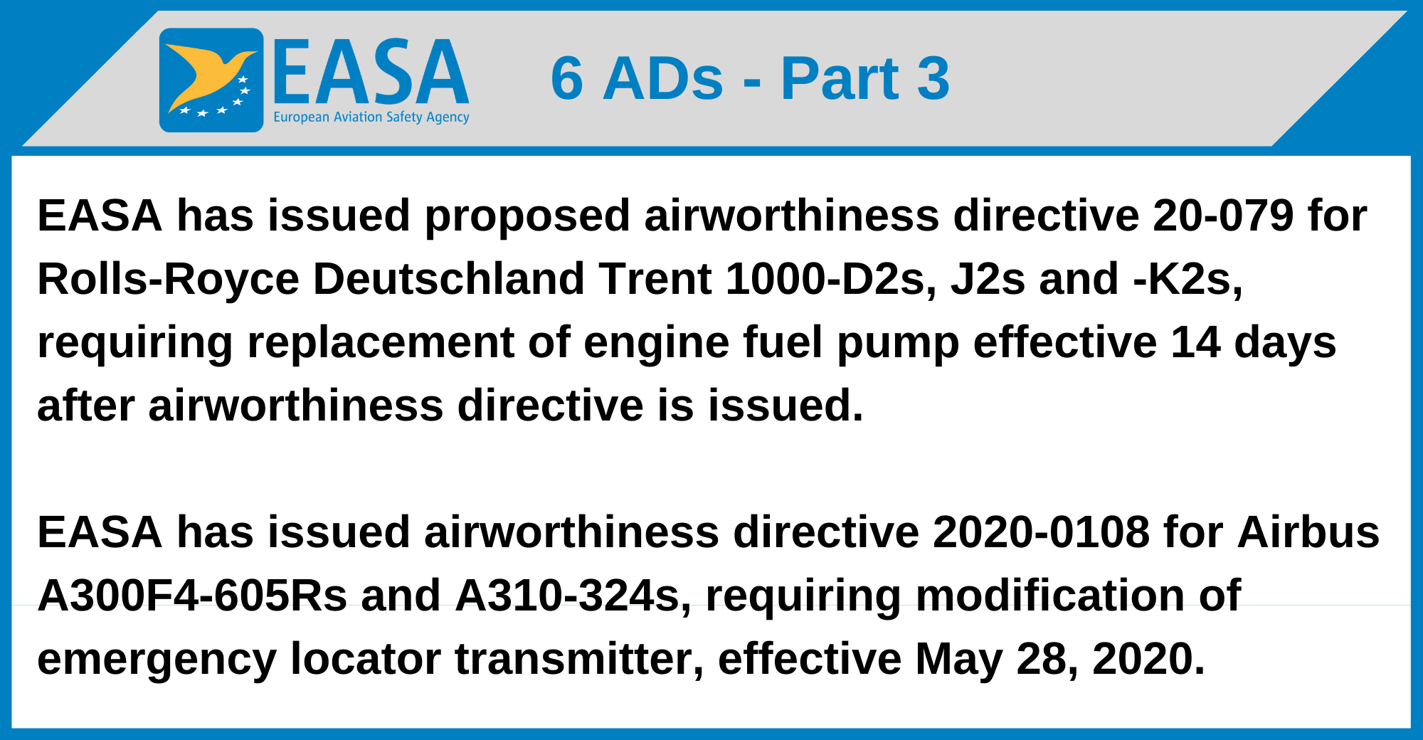 EASA - 6 ADs