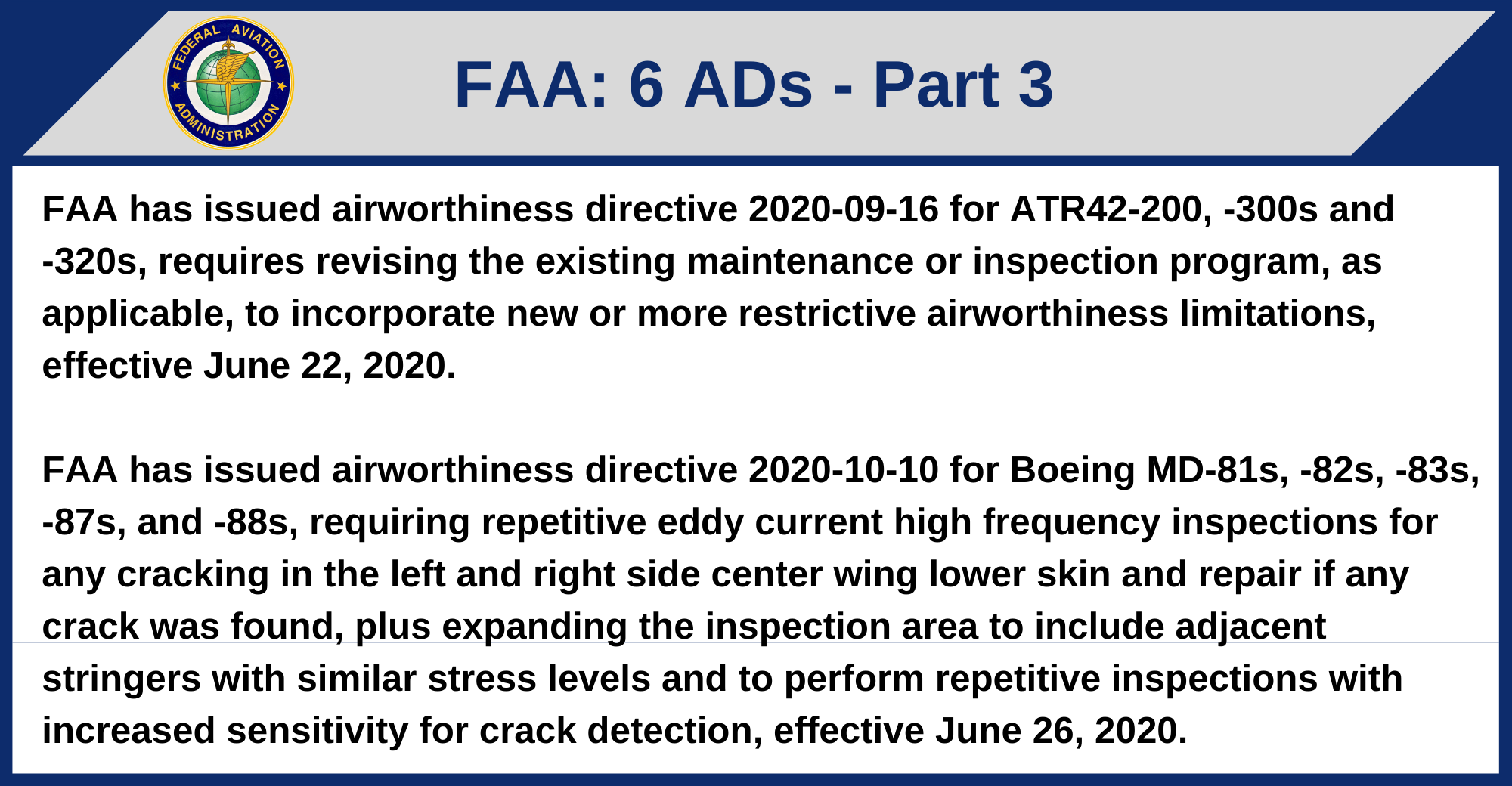 FAA - 6 ADs