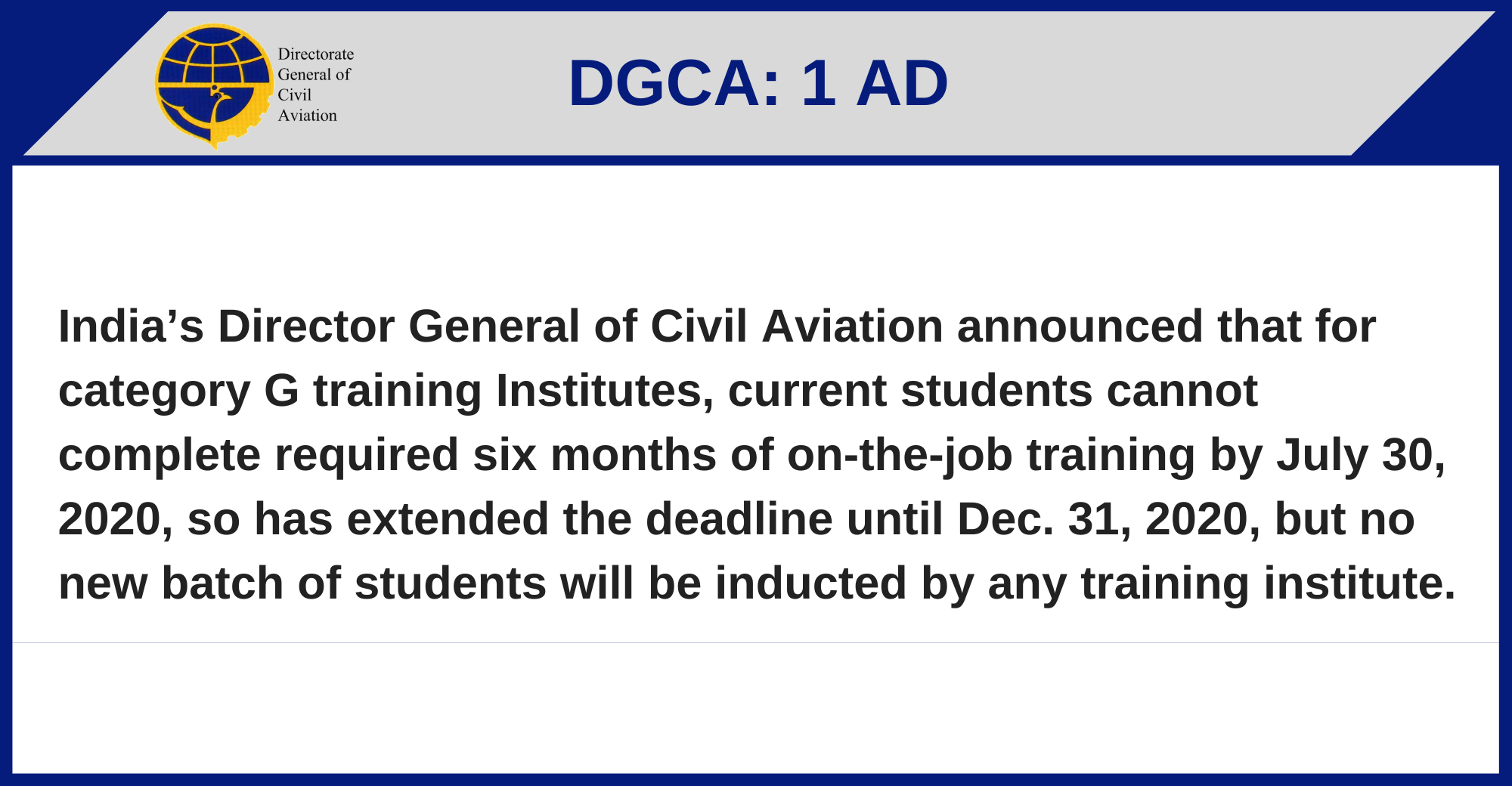 DGCA - 1 AD