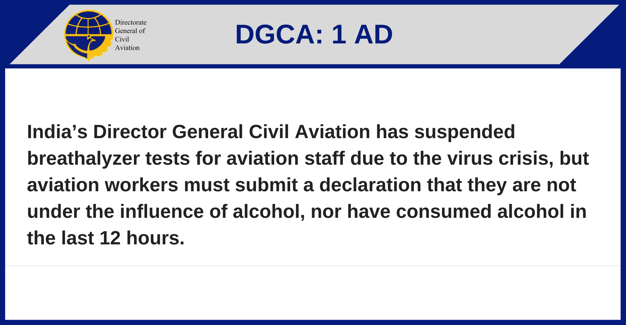 DGCA - 1 AD