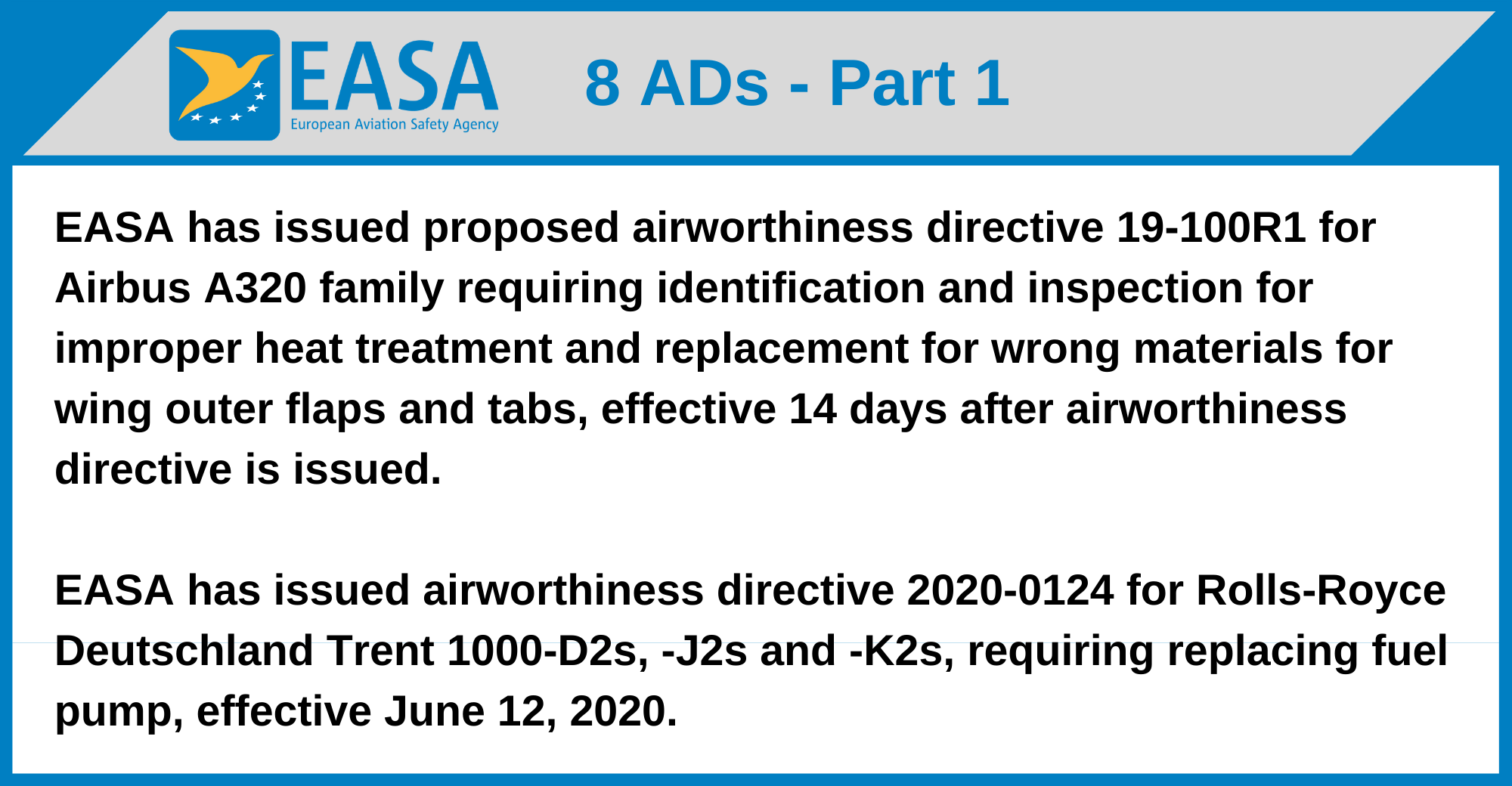 EASA - 8 ADs