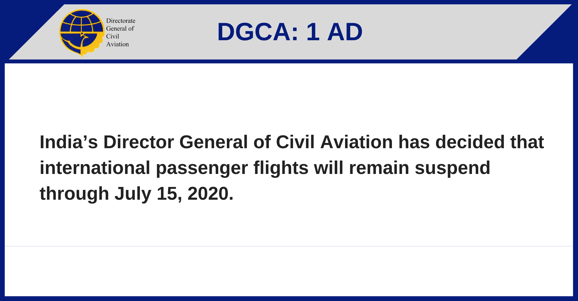 DGCA - 1 AD