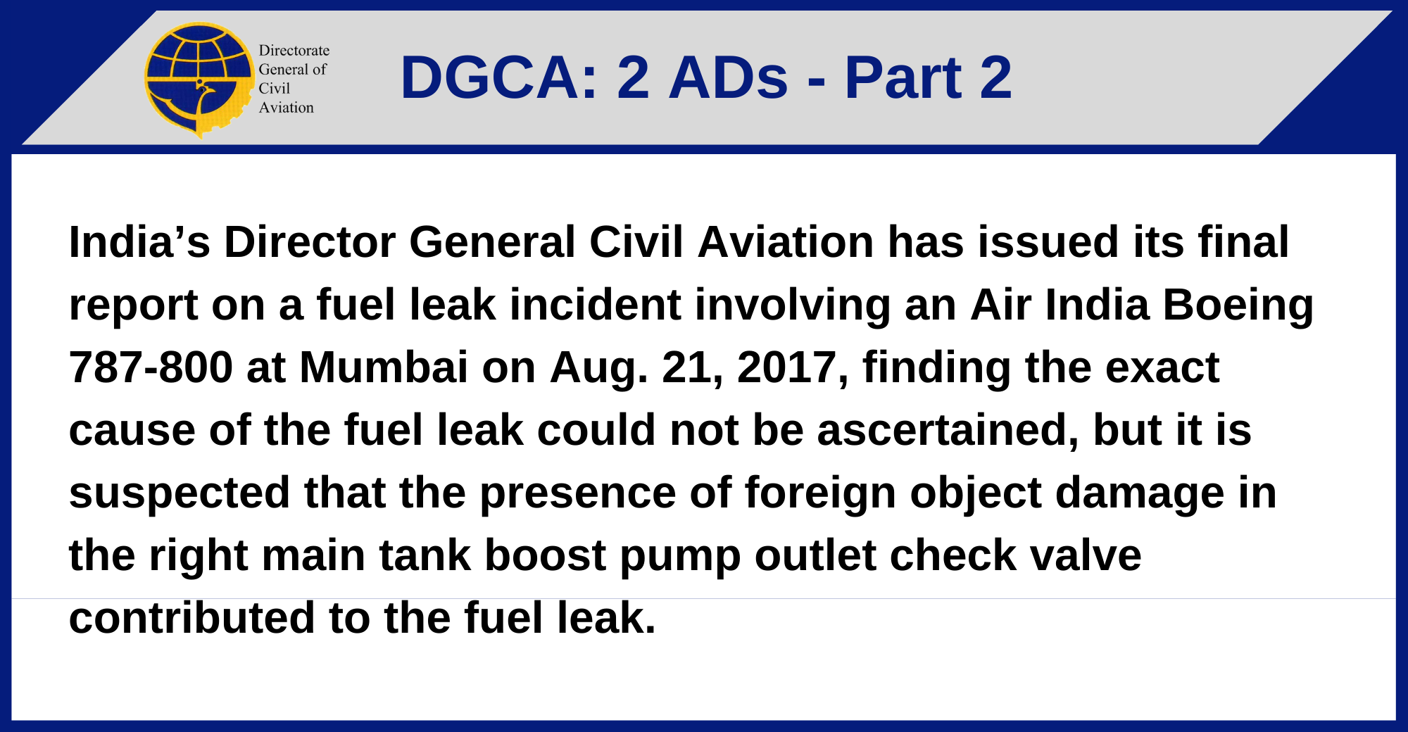 DGCA - 2 ADs