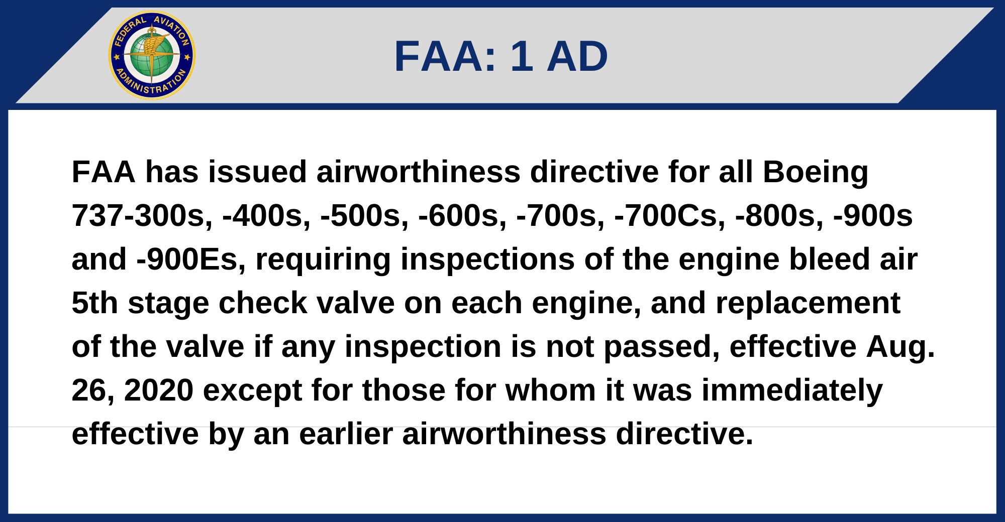 FAA - 1 AD
