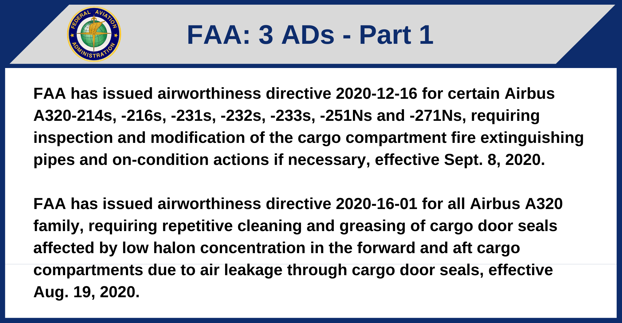 FAA - 3 ADs