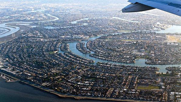 aerial view of Silicon Valley