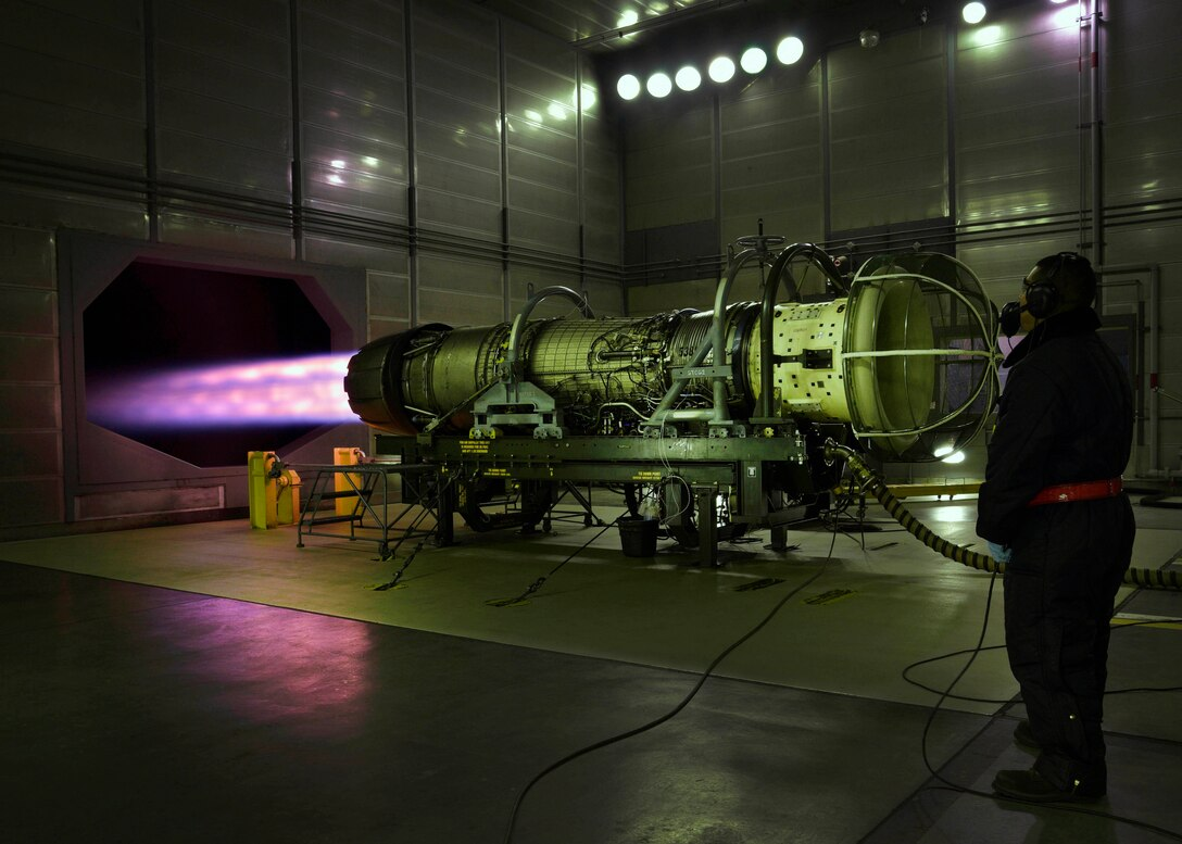 GE F110 engine being tested at Misawa Air Base