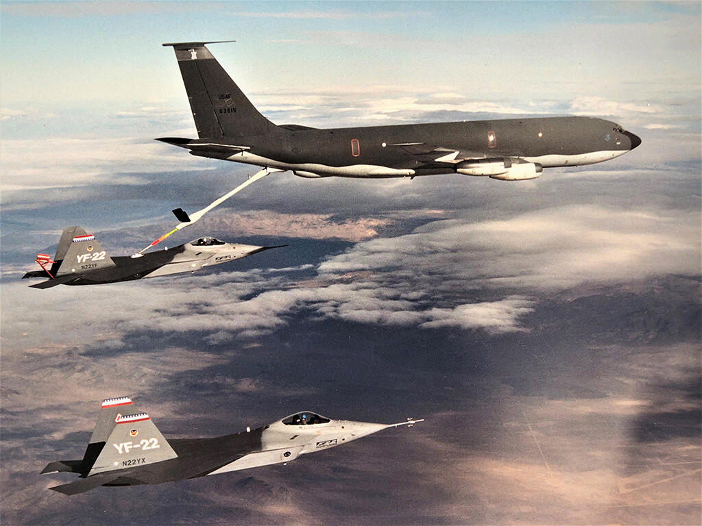 KC-135 Refuels YF Prototypes
