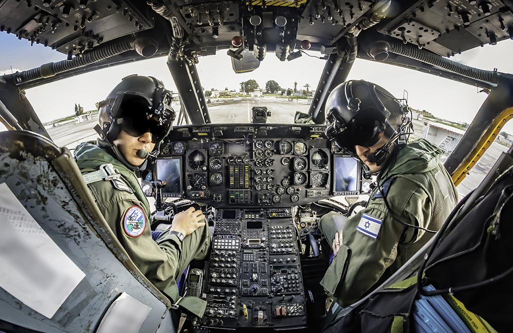 IAF Lockheed Martin CH-53 pilots in cockpit