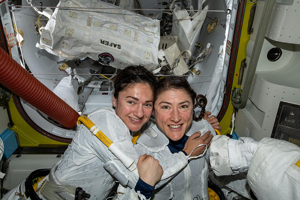 astronauts Jessica Meir and Christina Koch