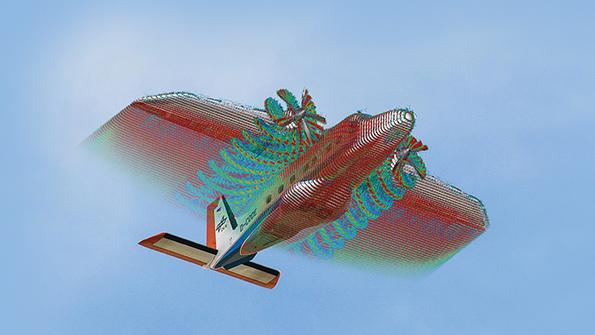 Flyover noise measured by the ground array