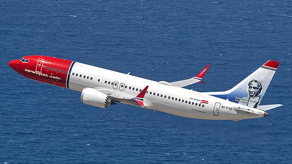 Norwegian Air Shuttle aircraft in flight