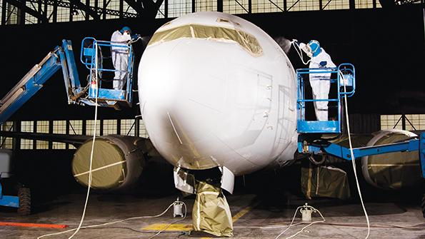 aircraft paint application