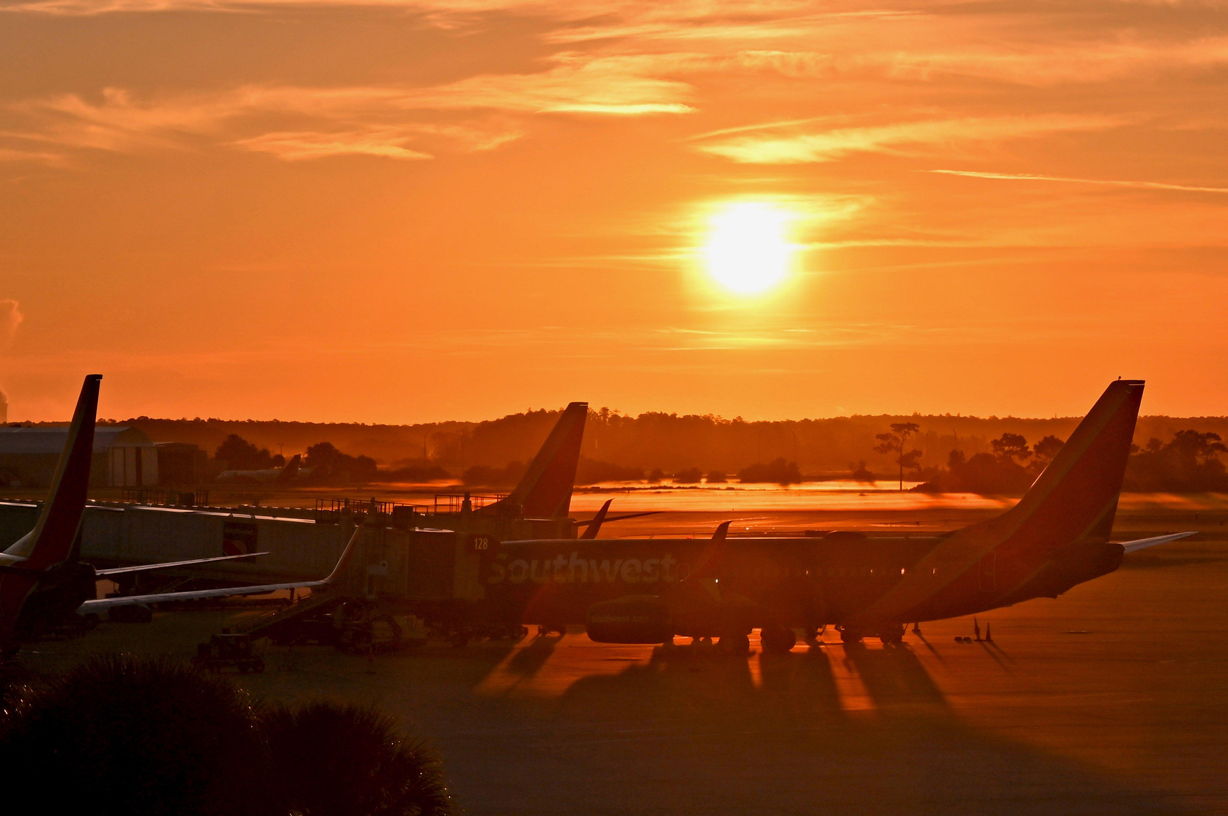 Southwest Airlines sunset