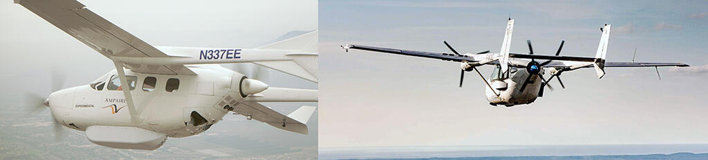 Ampaire Electric EEL and VoltAero Cassio 2 aircraft