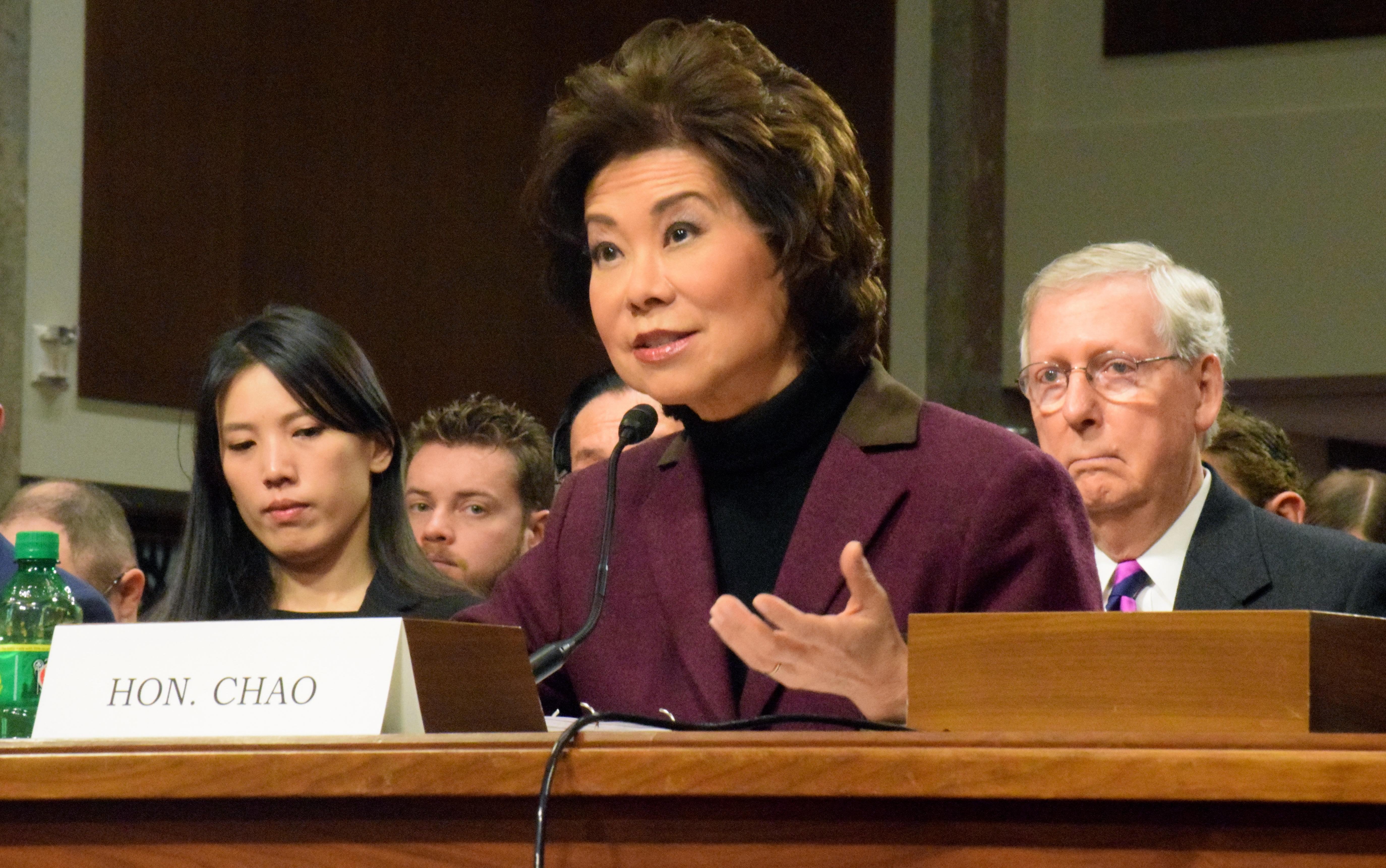 DOT secretary Elaine Chao