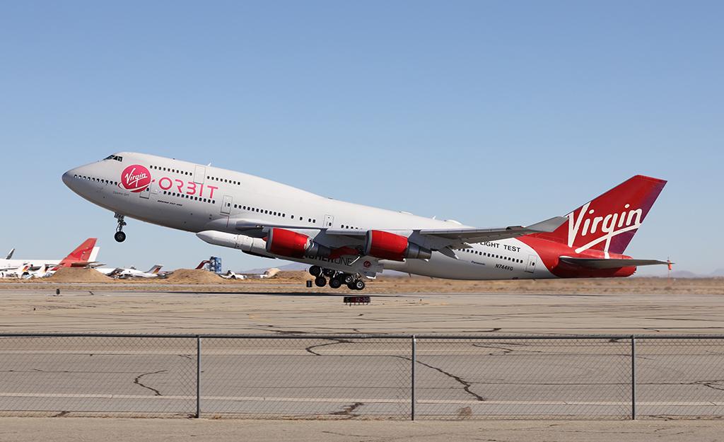Cosmic Girl virgin orbit carrier aircraft