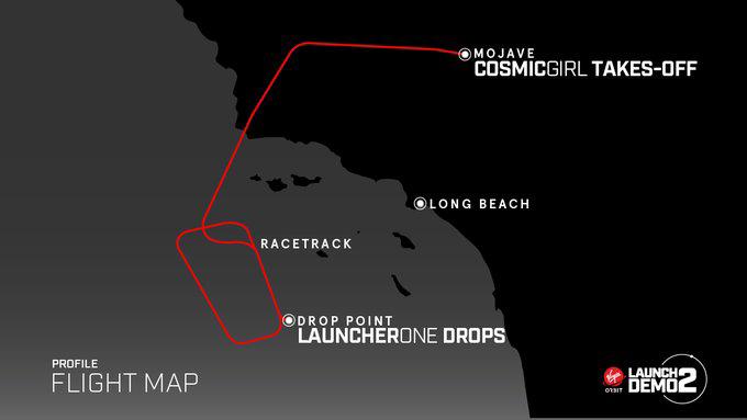 virgin orbit launch demo 2 flight map