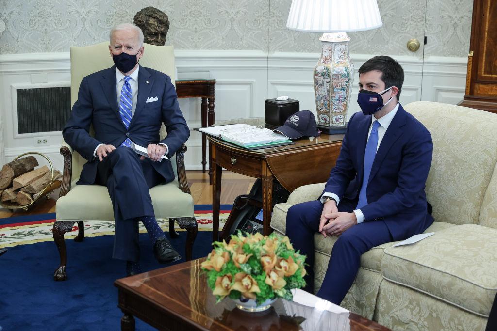 Joe Biden and Pete Buttigieg at the White House