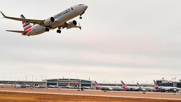 American Airlines aircraft in flight