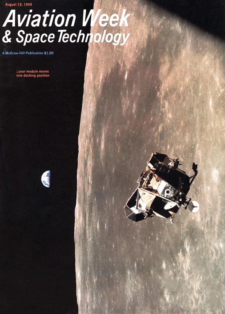 AW&amp;ST cover photo of lunar module on moon surface