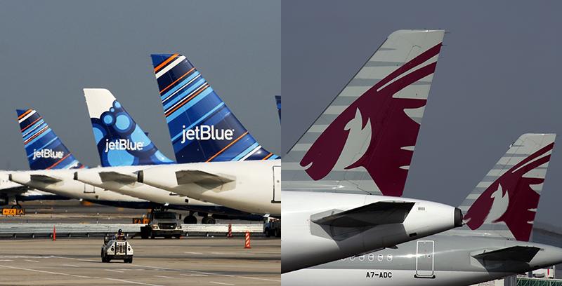 JetBlue and Qatar airways