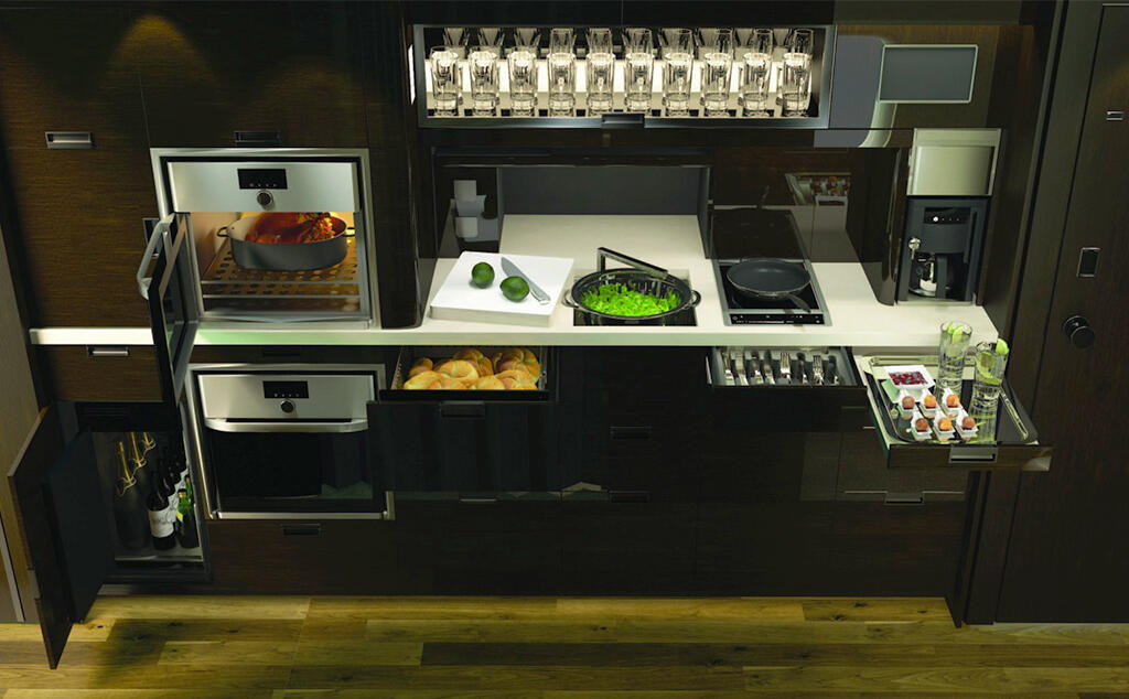 Safran designed Bombardier Global 7500 kitchen