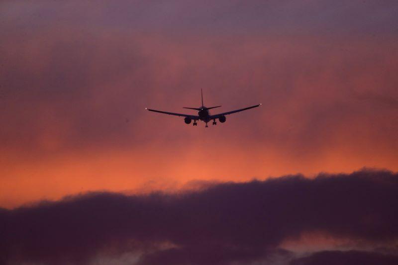 generic aircraft sunset