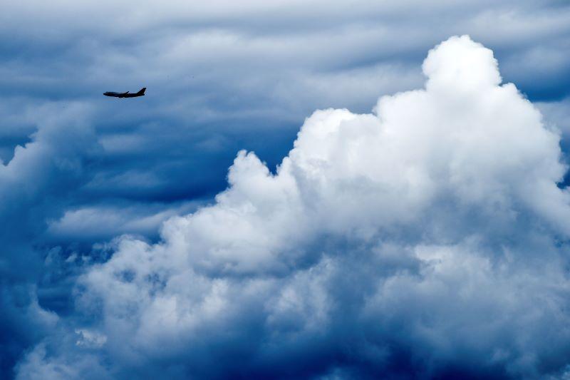 generic plane in clouds