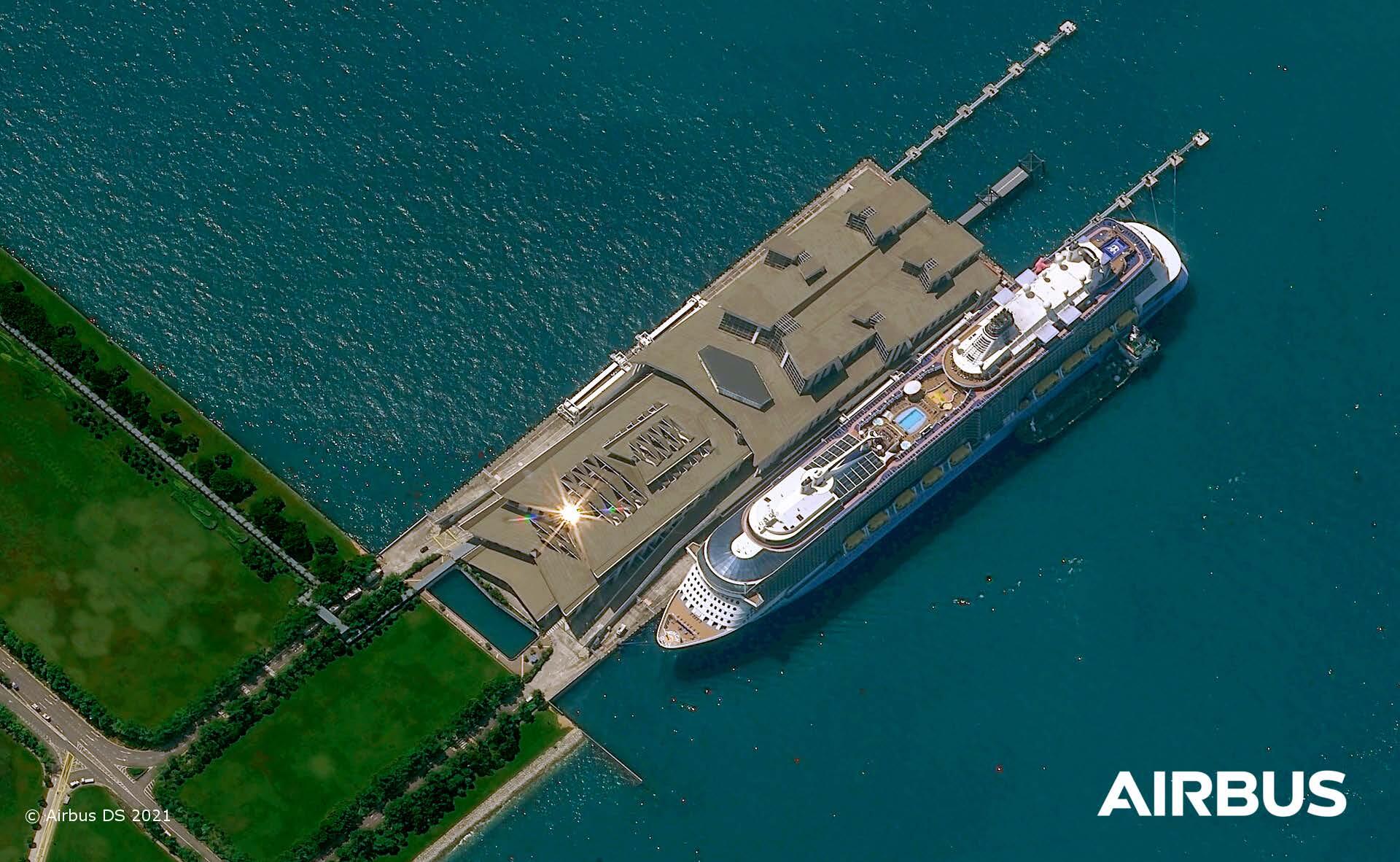 Royal Caribbean International Quantum of the Seas docked at Singapore Cruise Center