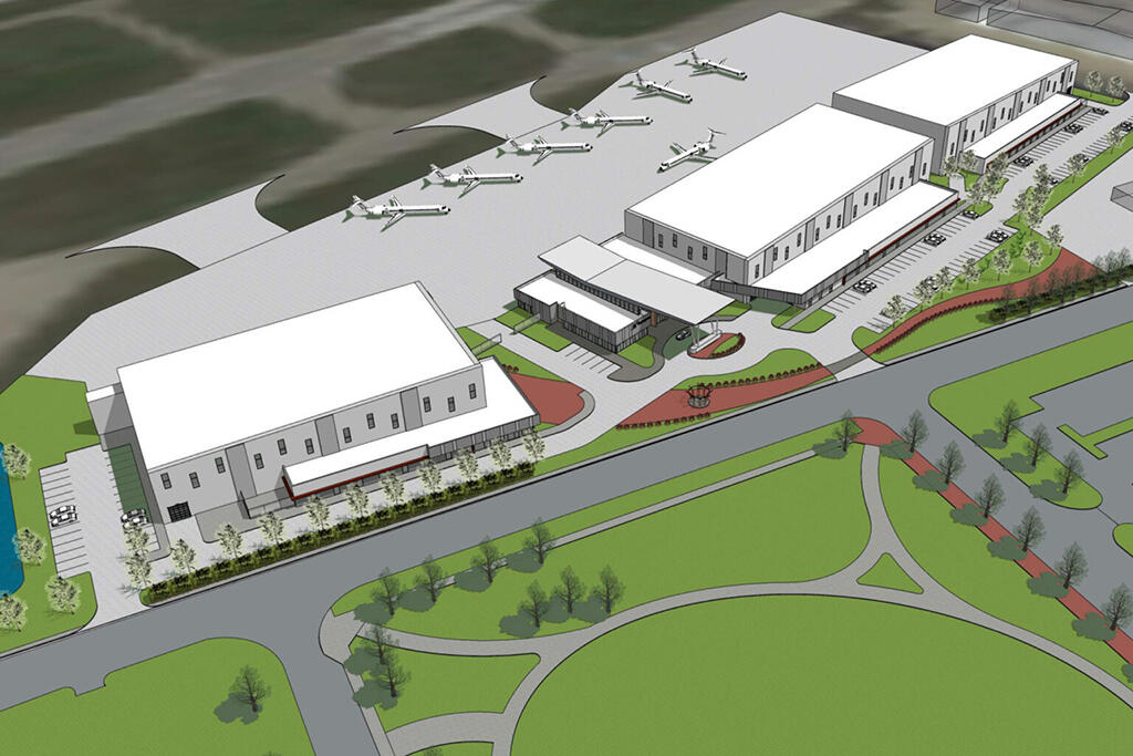 Galaxy Addison Airport FBO rendering
