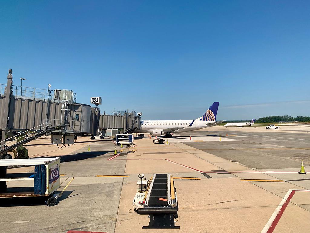 widebody aircraft at gate