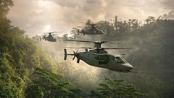 Sikorsky Raider X with two Defiants