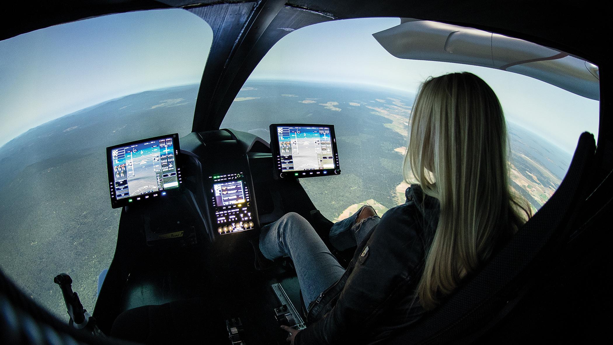 pilot in Alia cockpit