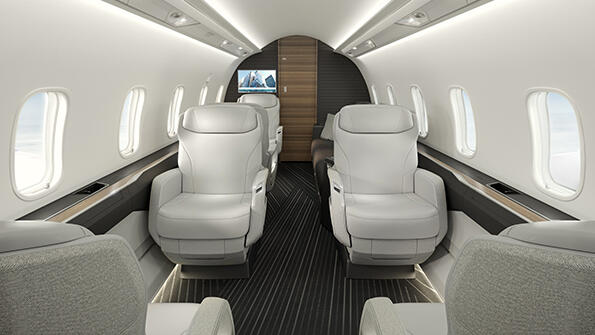 Challenger 3500 cabin interior