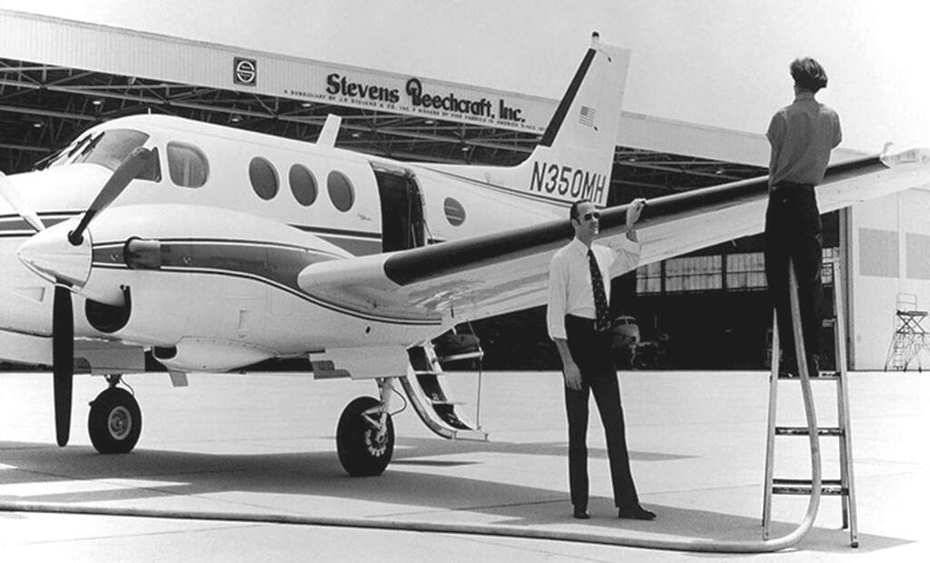 J.P. Stevens flight department historical image