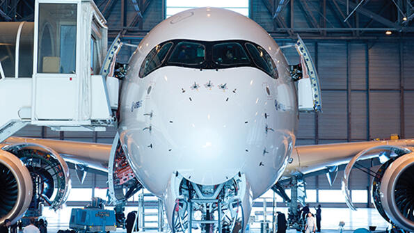 aircraft in MRO hangar