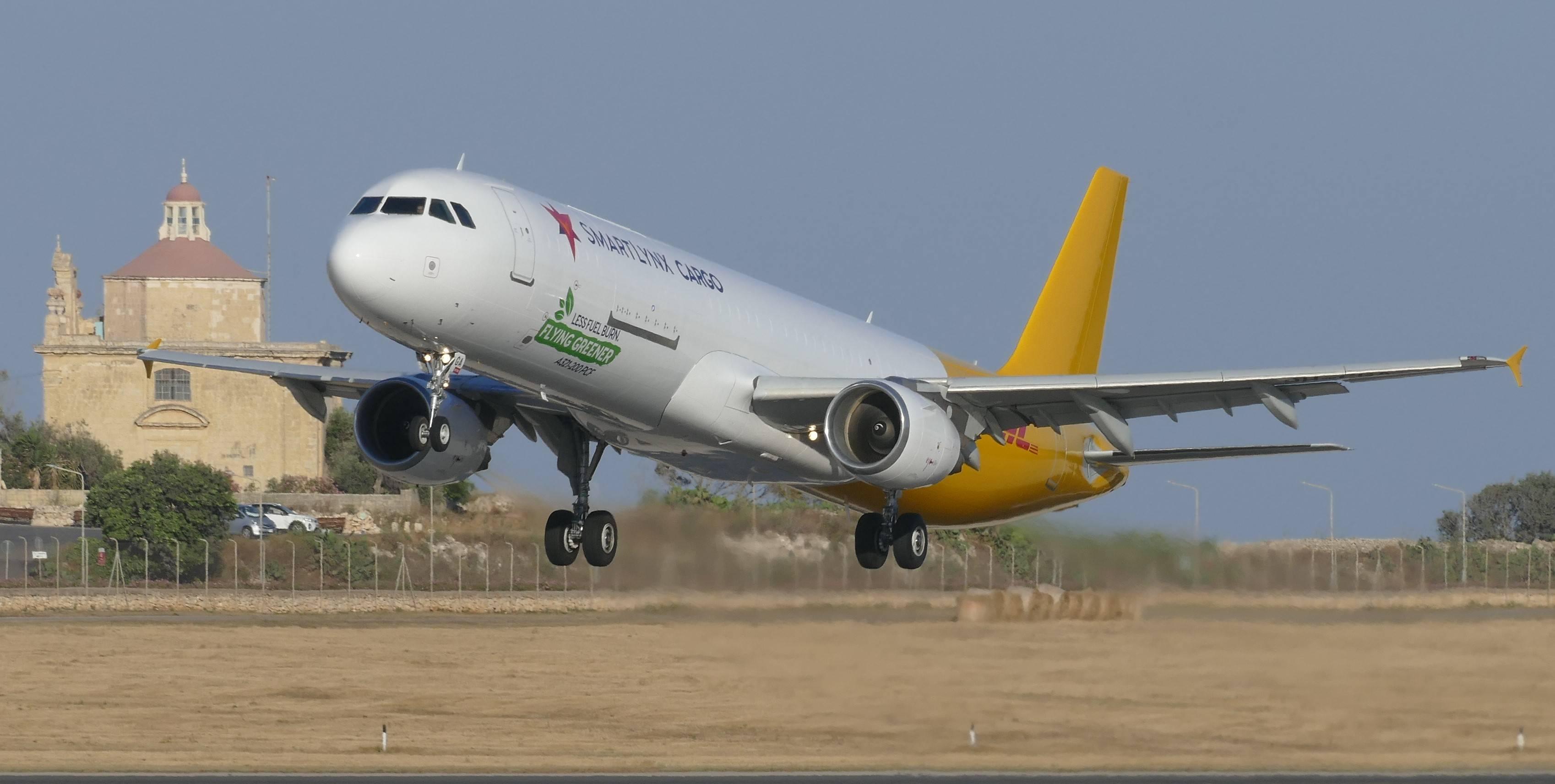 SmartLynx Airbus narrowbody freighter.