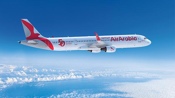 Air Arabia aircraft in flight