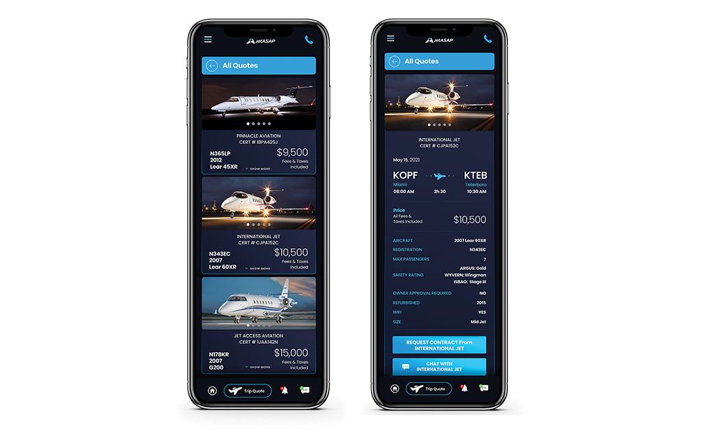 charter airline booking applications