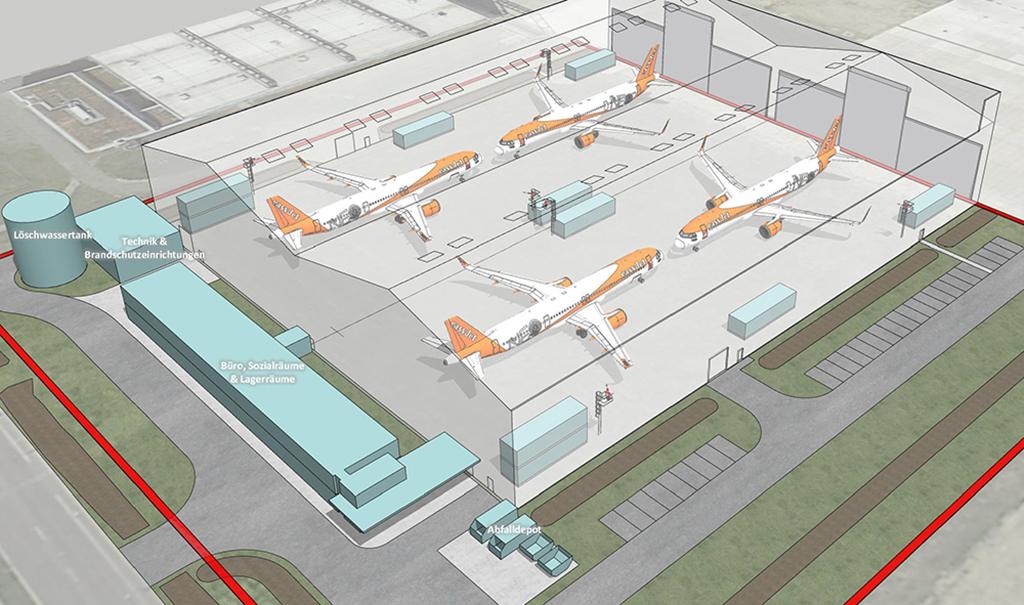 maintenance hangar at Berlin Brandenburg Airport