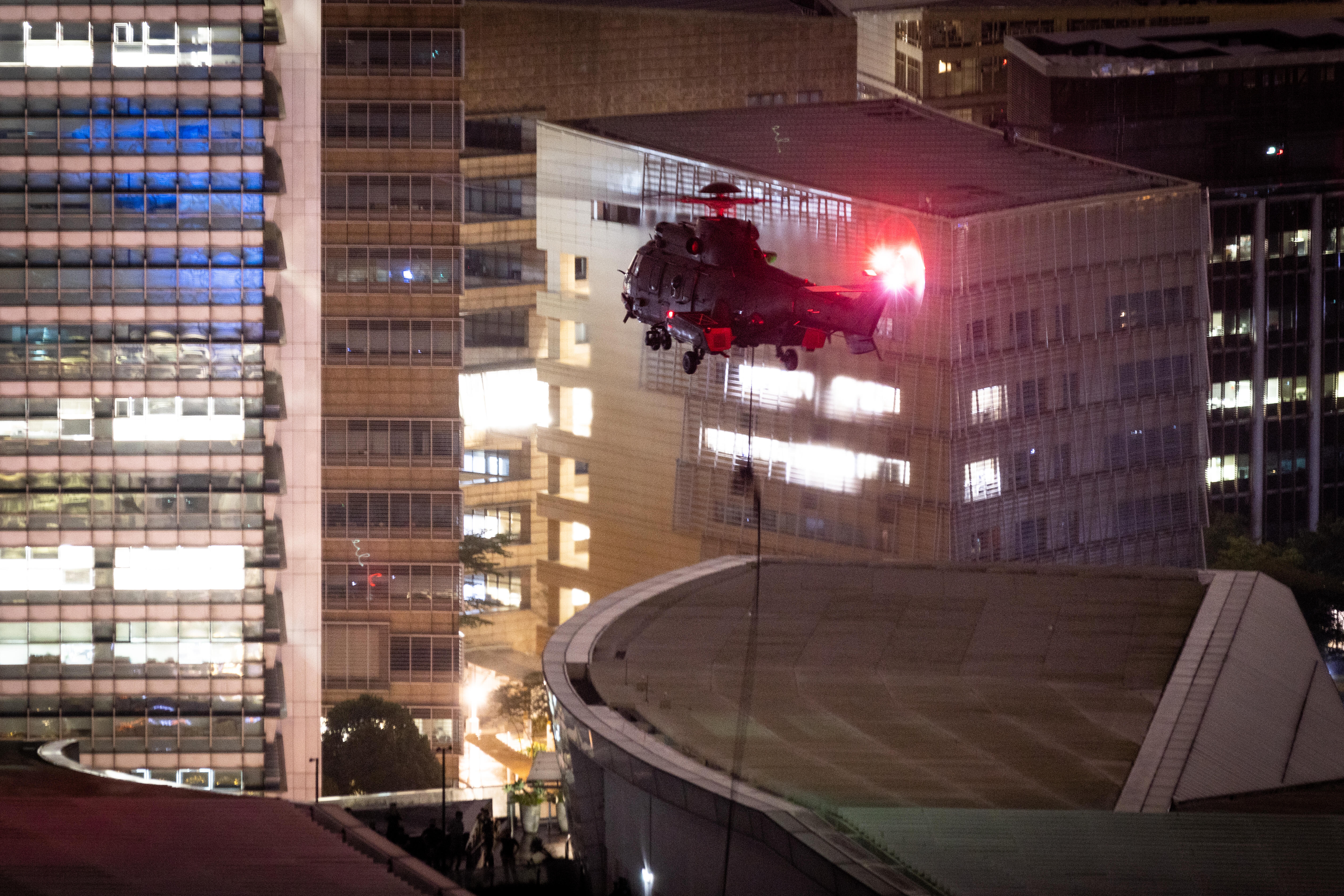 H125 night time counter-terrorism exercise