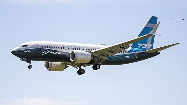 Boeing 737 in flight