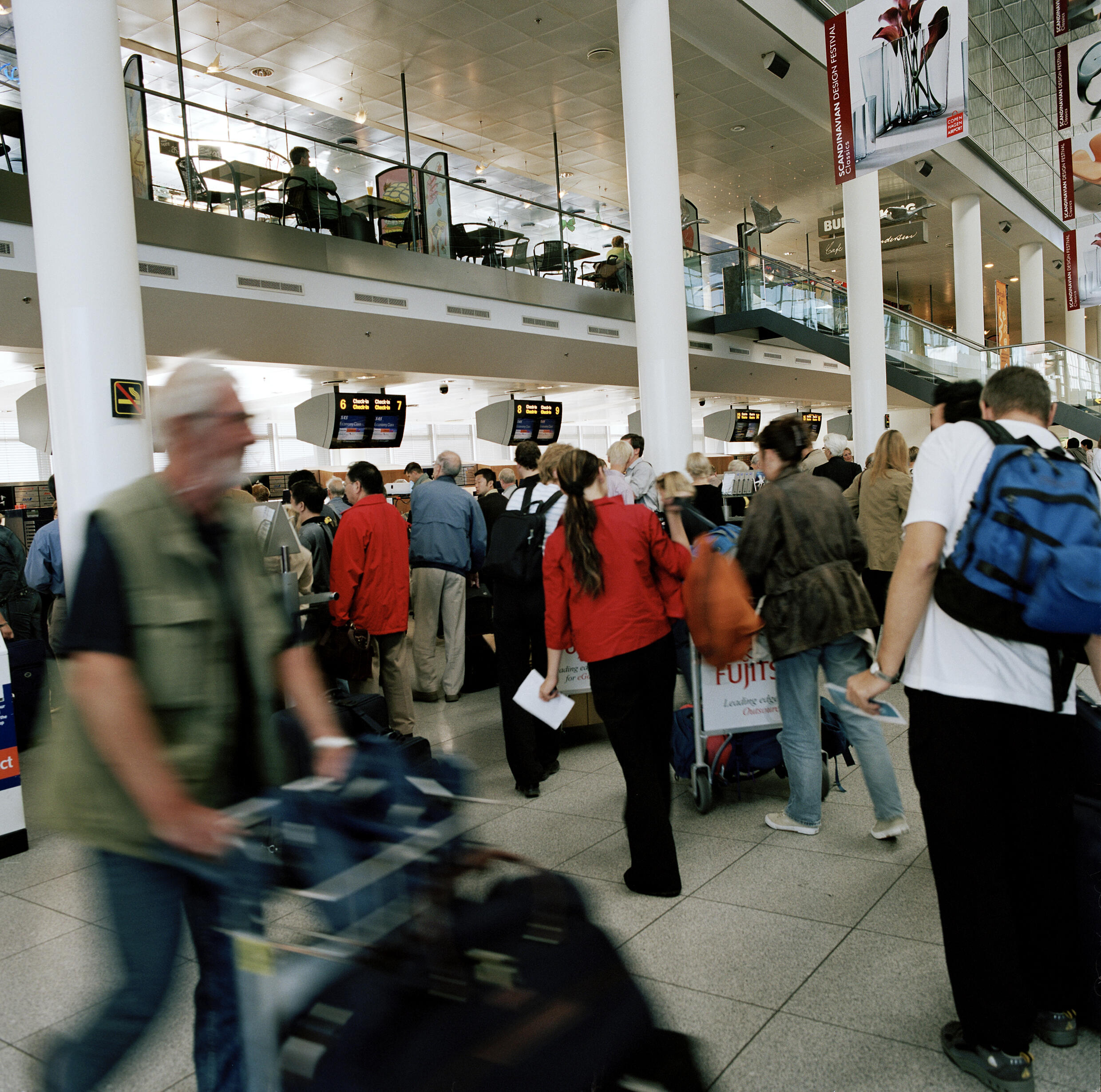passengers checking in