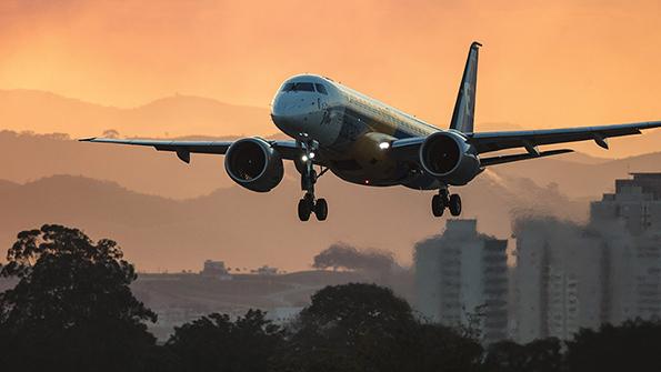 Embraer E2 in flight