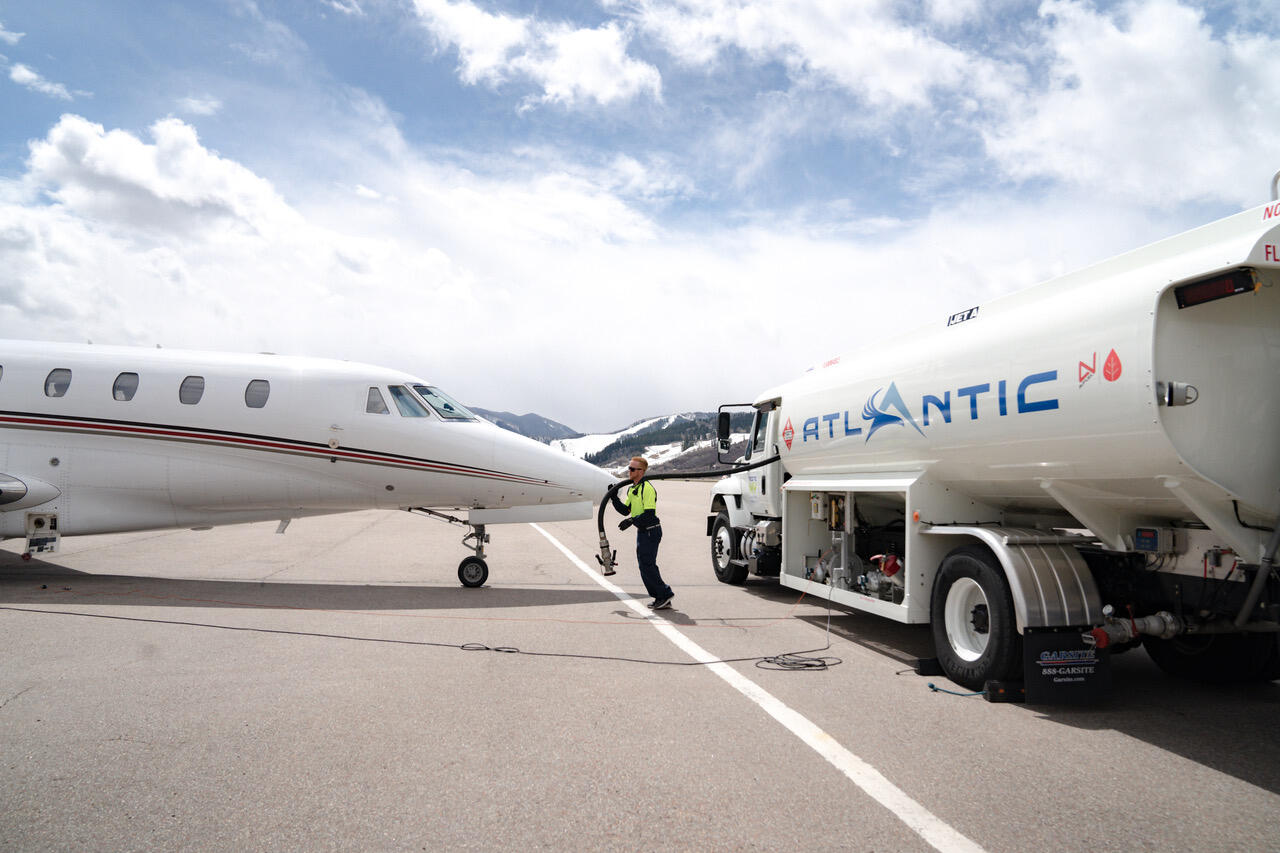Aircraft fueled by Atlantic Aviation SAF Aspen FBO