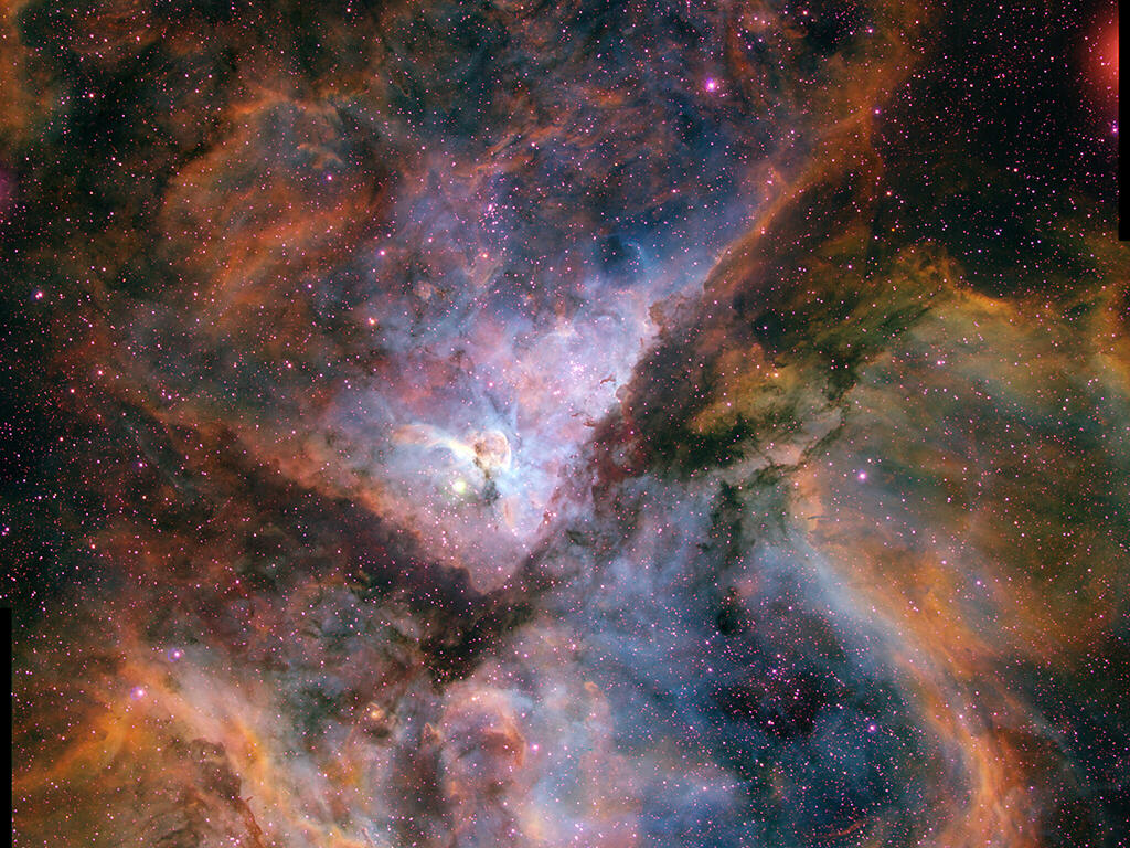 carina nebula imaged by the Hubble space telescope