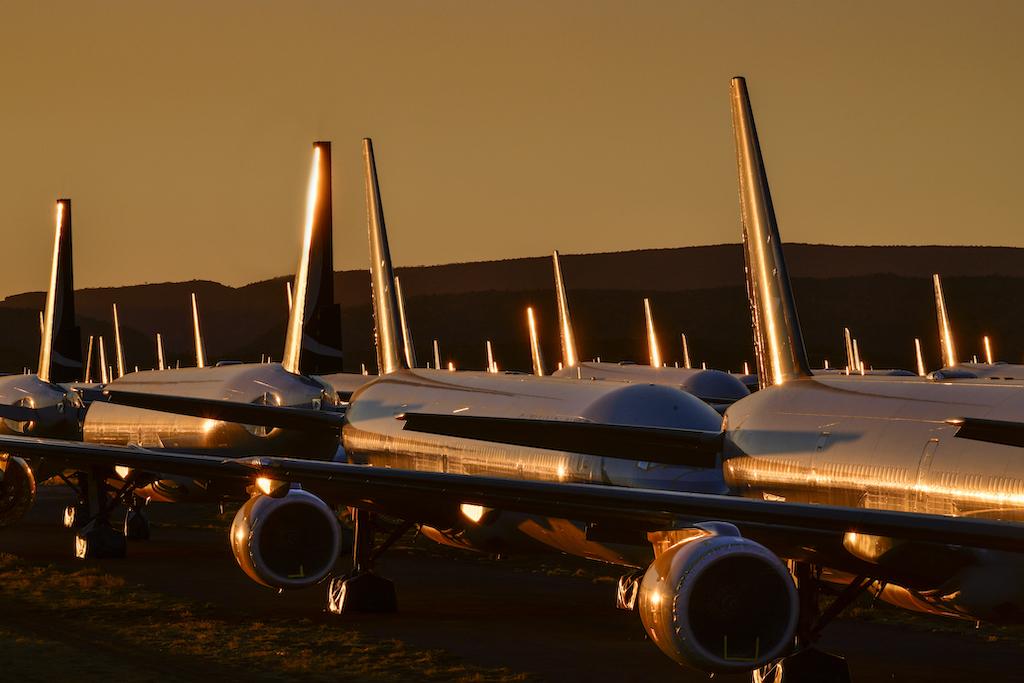 Parked aircraft at Asia Pacific Aircraft Storage