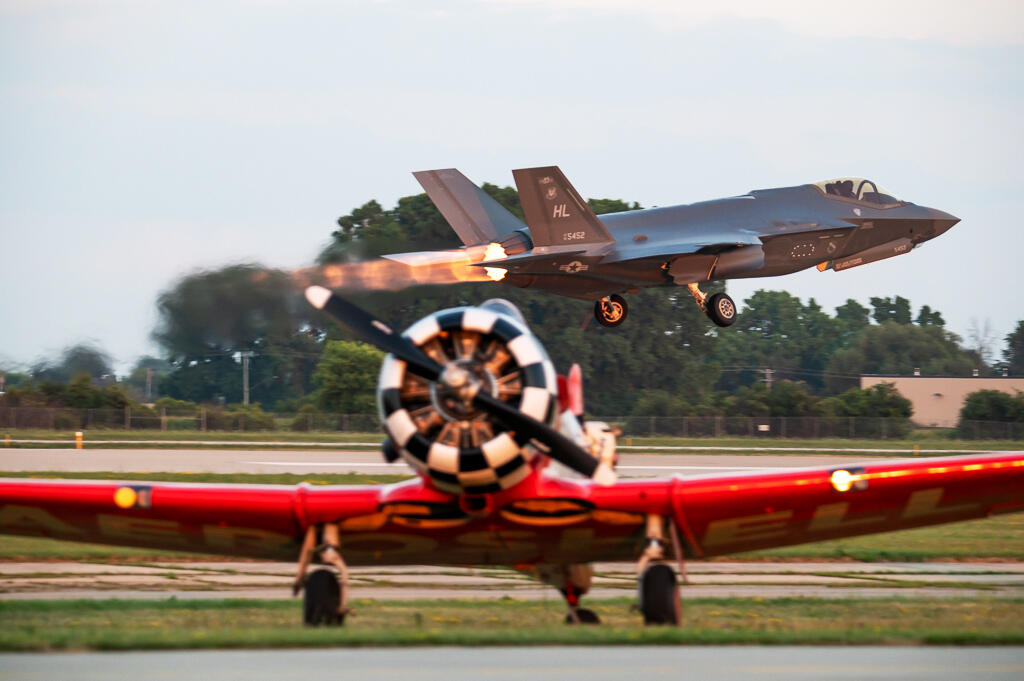 North American AT-6 Texan and F-35