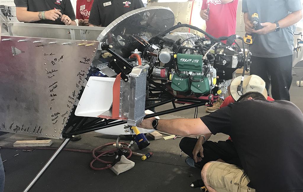 Rotax engine installed